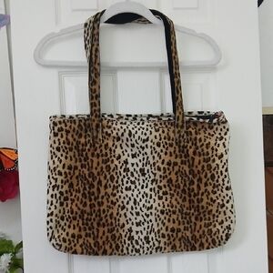 Vintage 80s Comeco Leopard Animal Print Bohemian Retro‎ Everyday Tote Bag